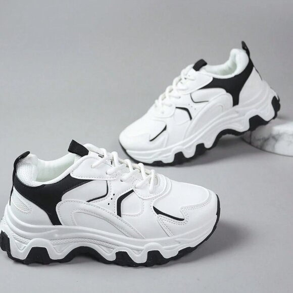 unbrand Shoes - 2025 New Style! Colorblocked Lace-Up Low-Top Sneakers, Lightweight And Versatile